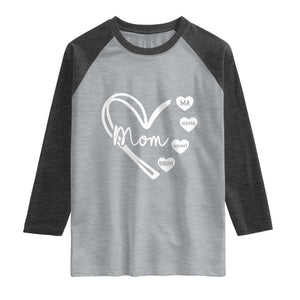 Mama Mommy Mom Bruh Raglan Shirt Mothers Day Humor Gift TS12 Heather Gray Heather Charcoal Print Your Wear