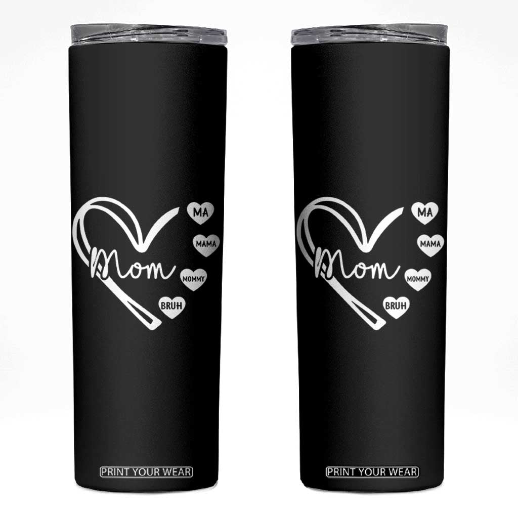 Mama Mommy Mom Bruh Skinny Tumbler Mothers Day Humor Gift TS12 Black Print Your Wear