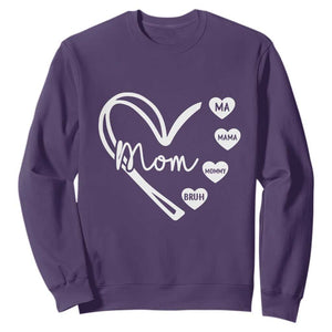 Mama Mommy Mom Bruh Sweatshirt Mothers Day Humor Gift TS12 Purple Print Your Wear