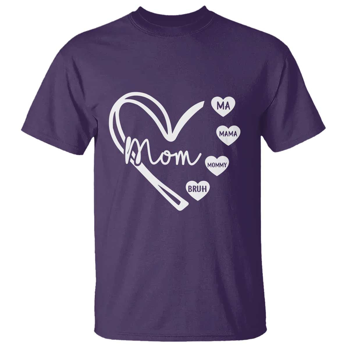 Mama Mommy Mom Bruh T Shirt Mothers Day Humor Gift TS12 Purple Print Your Wear