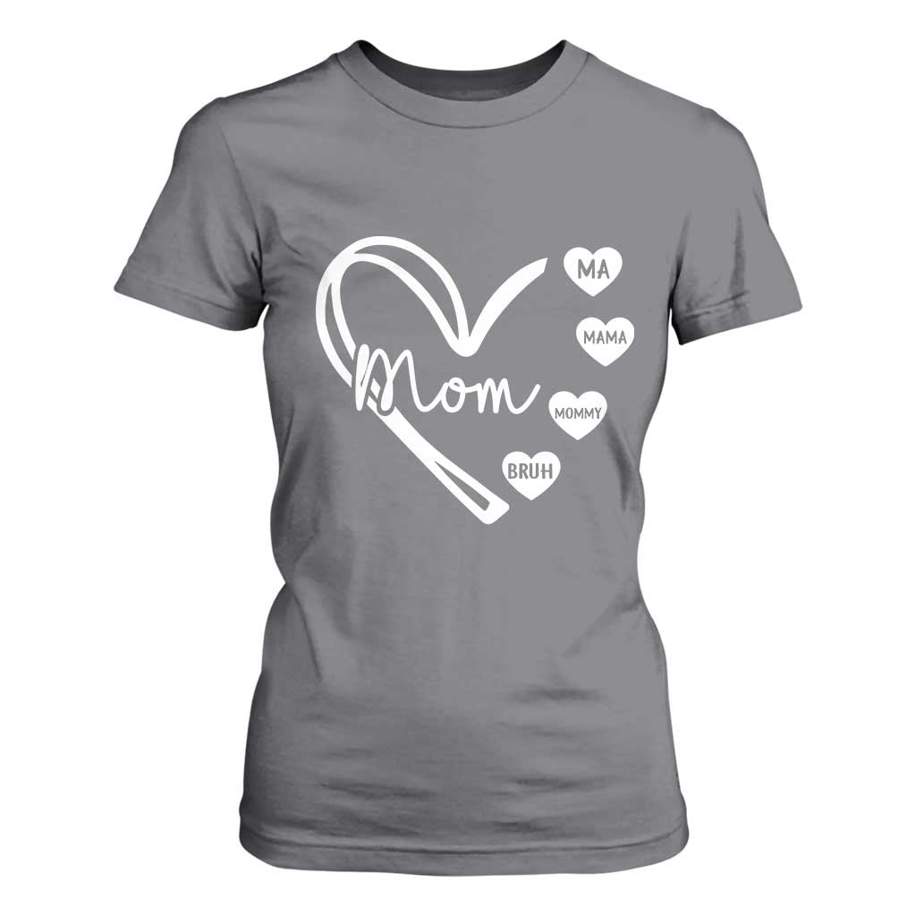 Mama Mommy Mom Bruh T Shirt For Women Mothers Day Humor Gift TS12 Charcoal Print Your Wear