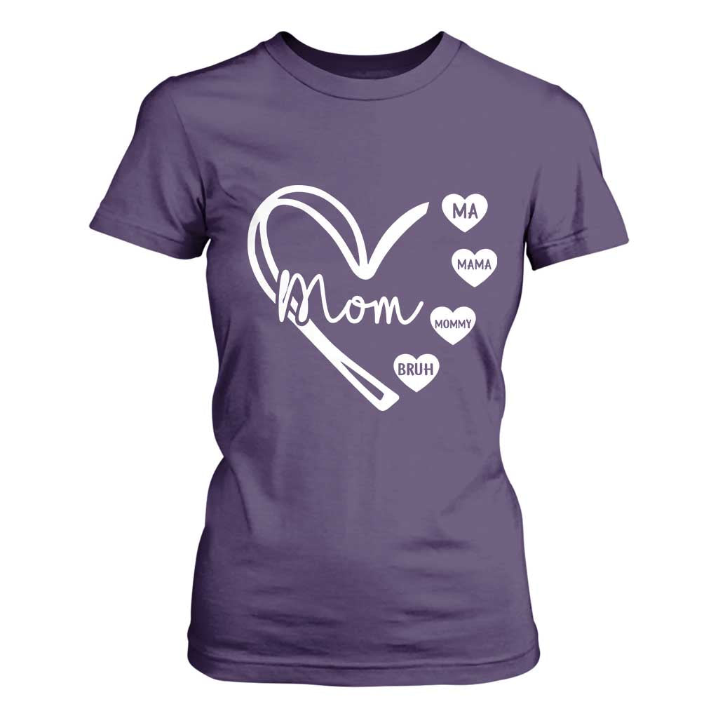 Mama Mommy Mom Bruh T Shirt For Women Mothers Day Humor Gift TS12 Purple Print Your Wear