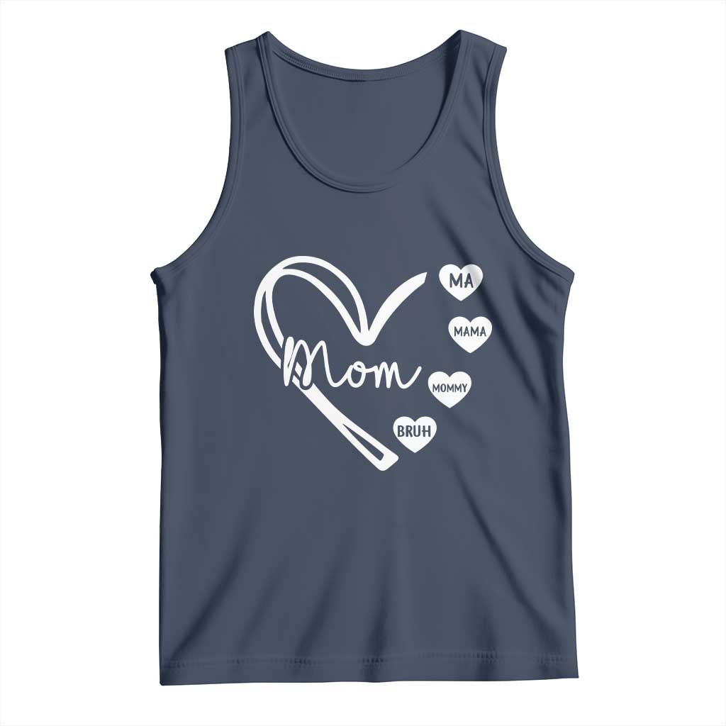 Mama Mommy Mom Bruh Tank Top Mothers Day Humor Gift TS12 Navy Print Your Wear
