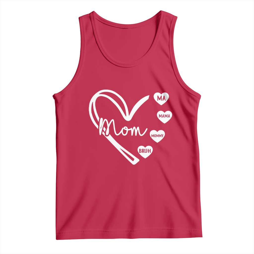 Mama Mommy Mom Bruh Tank Top Mothers Day Humor Gift TS12 Red Print Your Wear