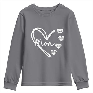 Mama Mommy Mom Bruh Youth Sweatshirt Mothers Day Humor Gift TS12 Charcoal Print Your Wear