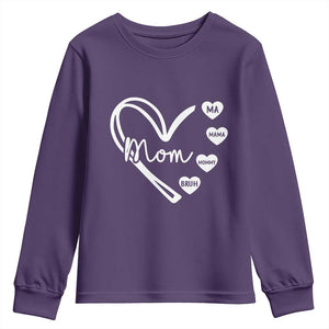 Mama Mommy Mom Bruh Youth Sweatshirt Mothers Day Humor Gift TS12 Purple Print Your Wear