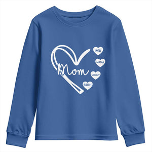 Mama Mommy Mom Bruh Youth Sweatshirt Mothers Day Humor Gift TS12 Royal Blue Print Your Wear