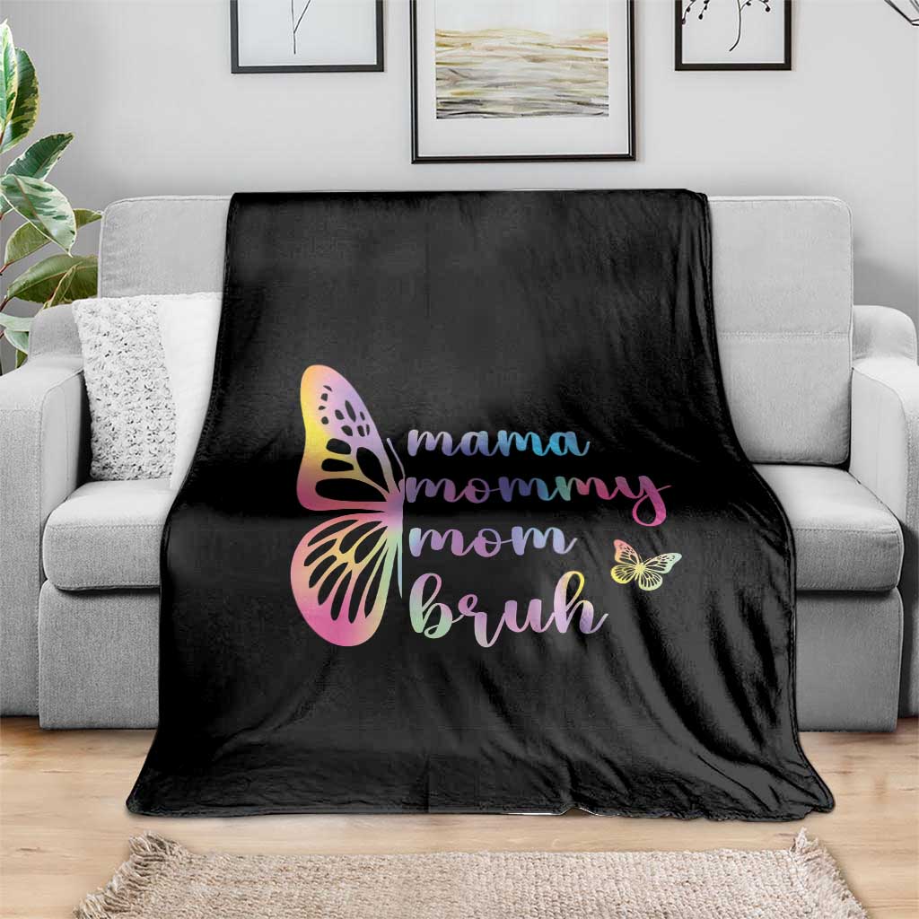 Funny Mom Saying Gift Throw Blanket Mama Mommy Mom Bruh TS12 Print Your Wear