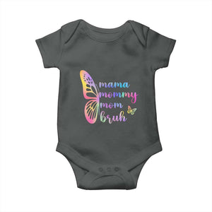 Funny Mom Saying Gift Baby Onesie Mama Mommy Mom Bruh TS12 Dark Heather Print Your Wear