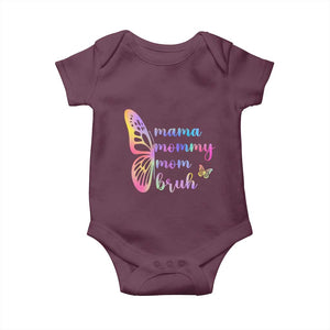 Funny Mom Saying Gift Baby Onesie Mama Mommy Mom Bruh TS12 Maroon Print Your Wear