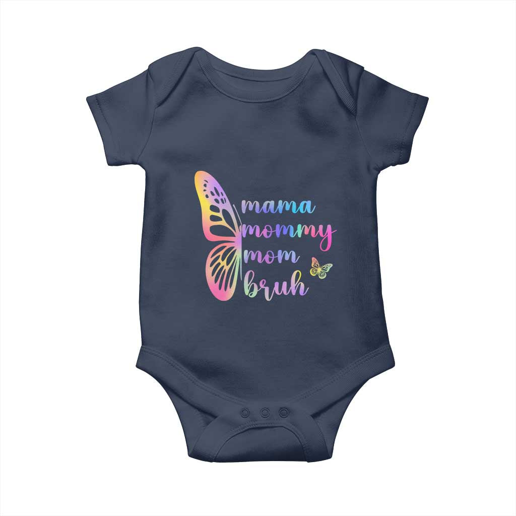 Funny Mom Saying Gift Baby Onesie Mama Mommy Mom Bruh TS12 Navy Print Your Wear