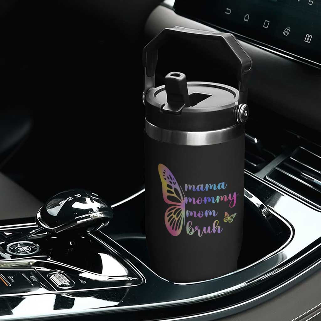 Funny Mom Saying Gift Flip Straw Tumbler Mama Mommy Mom Bruh TS12 Print Your Wear