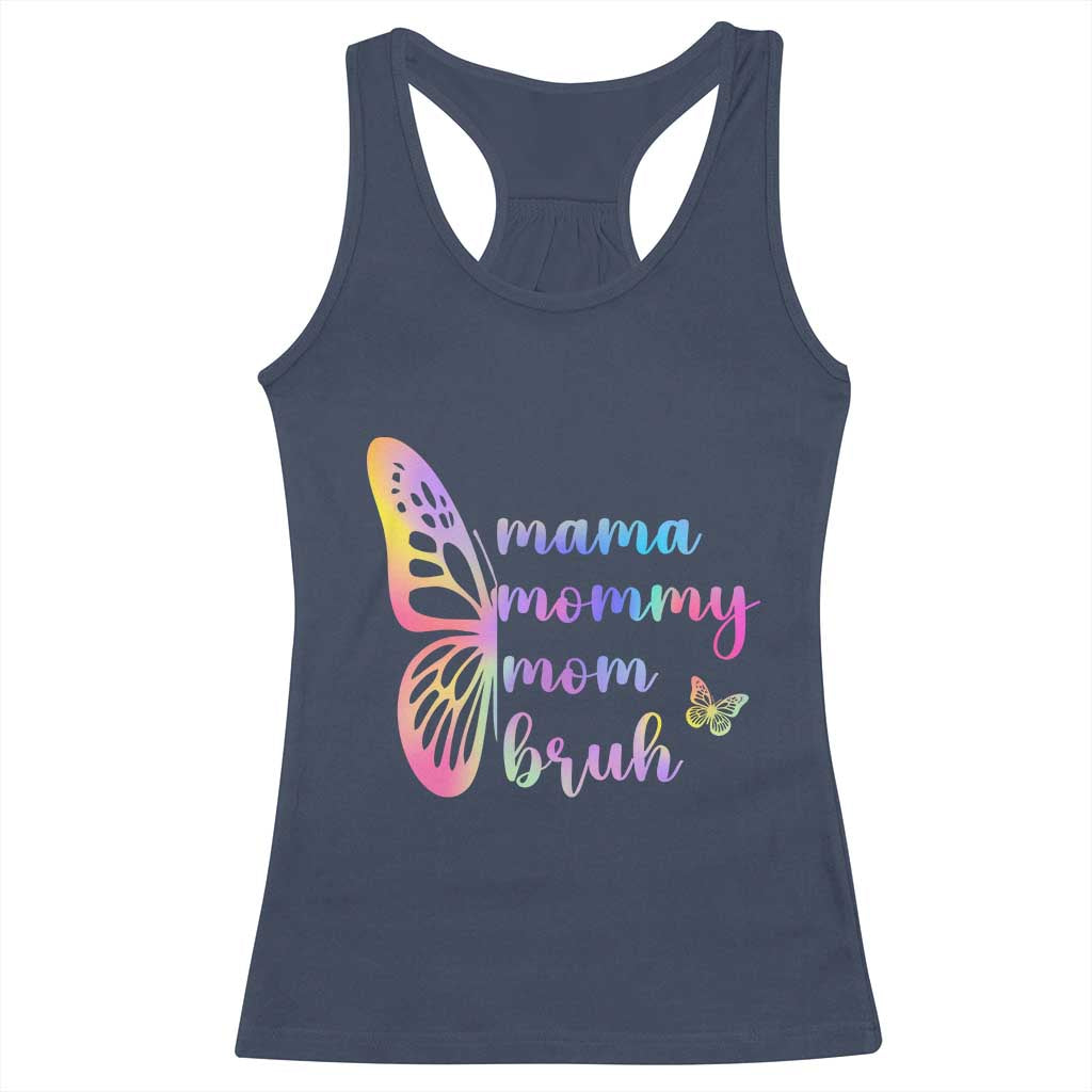 Funny Mom Saying Gift Racerback Tank Top Mama Mommy Mom Bruh TS12 Navy Print Your Wear