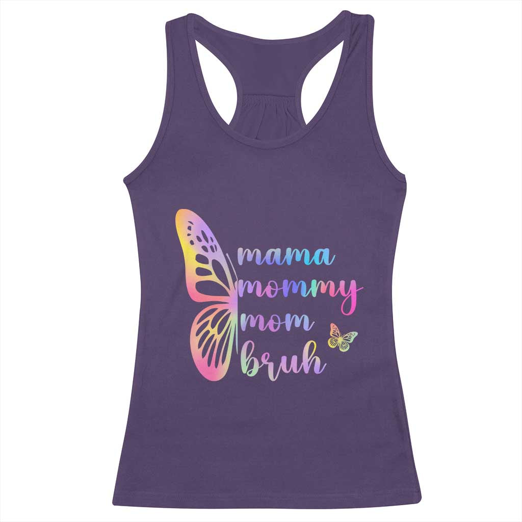 Funny Mom Saying Gift Racerback Tank Top Mama Mommy Mom Bruh TS12 Purple Print Your Wear