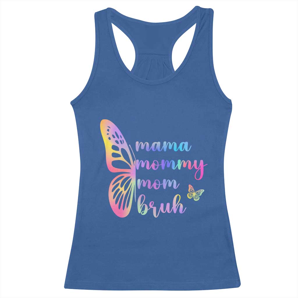 Funny Mom Saying Gift Racerback Tank Top Mama Mommy Mom Bruh TS12 Royal Blue Print Your Wear
