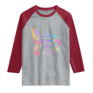 Funny Mom Saying Gift Raglan Shirt Mama Mommy Mom Bruh TS12 Heather Gray Heather Red Print Your Wear