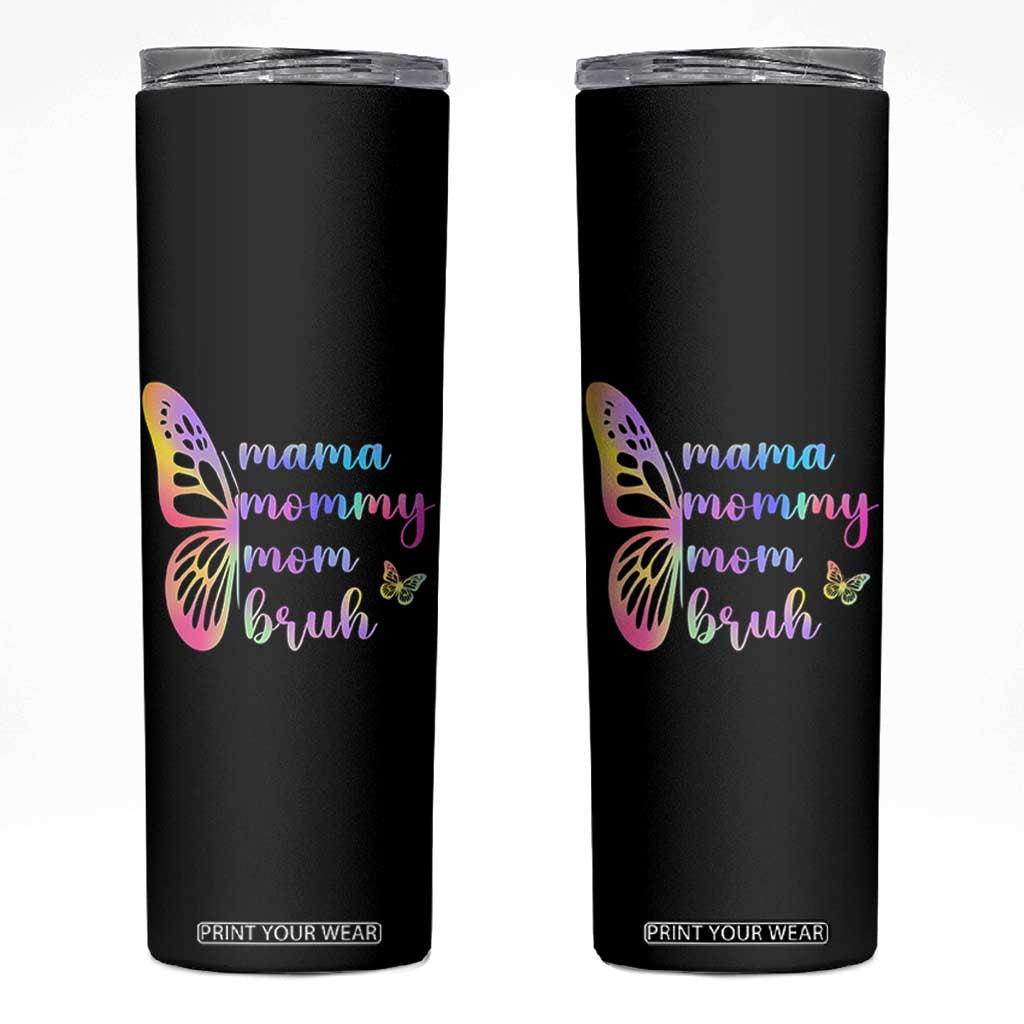 Funny Mom Saying Gift Skinny Tumbler Mama Mommy Mom Bruh TS12 Black Print Your Wear