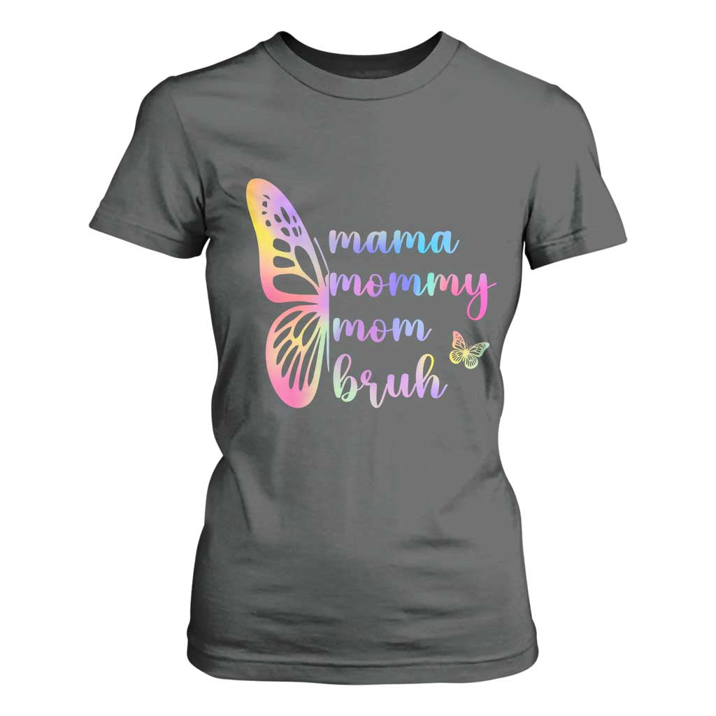 Funny Mom Saying Gift T Shirt For Women Mama Mommy Mom Bruh TS12 Dark Heather Print Your Wear