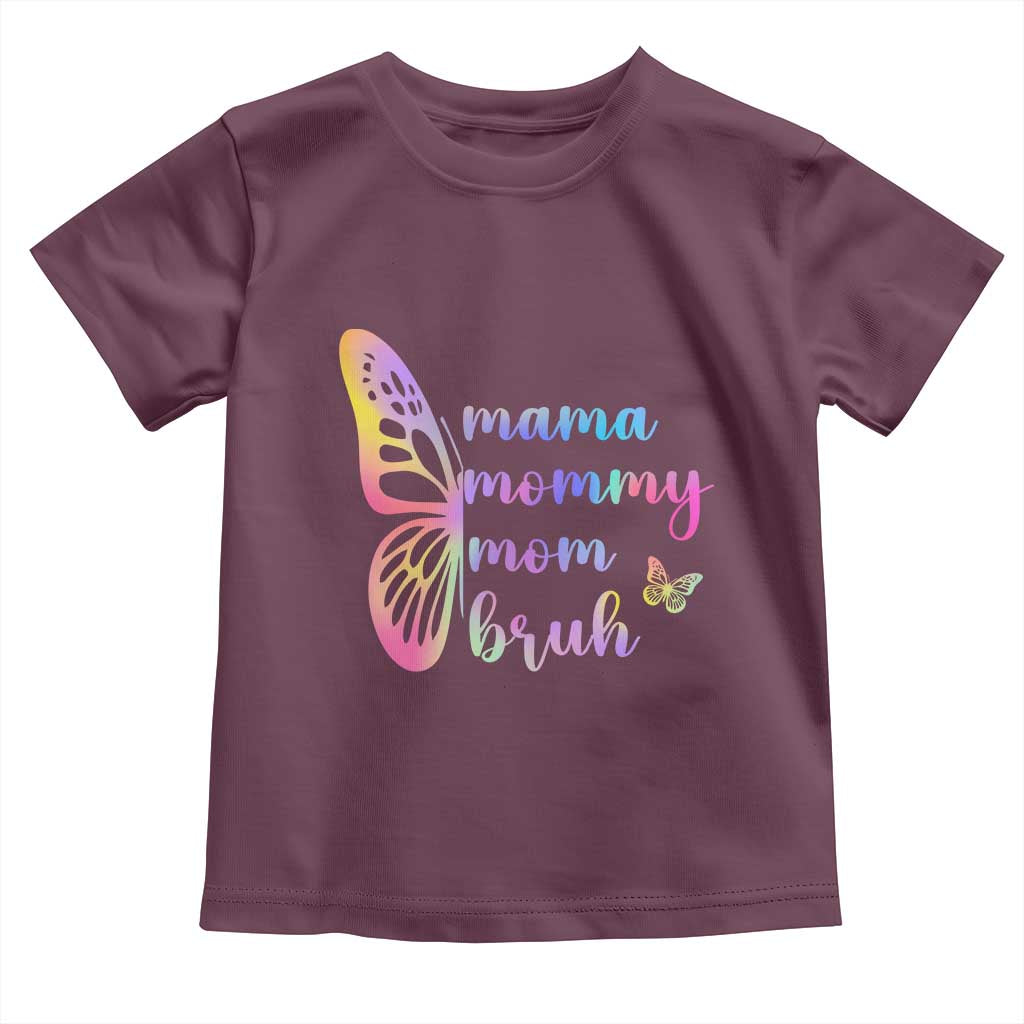 Funny Mom Saying Gift Toddler T Shirt Mama Mommy Mom Bruh TS12 Maroon Print Your Wear