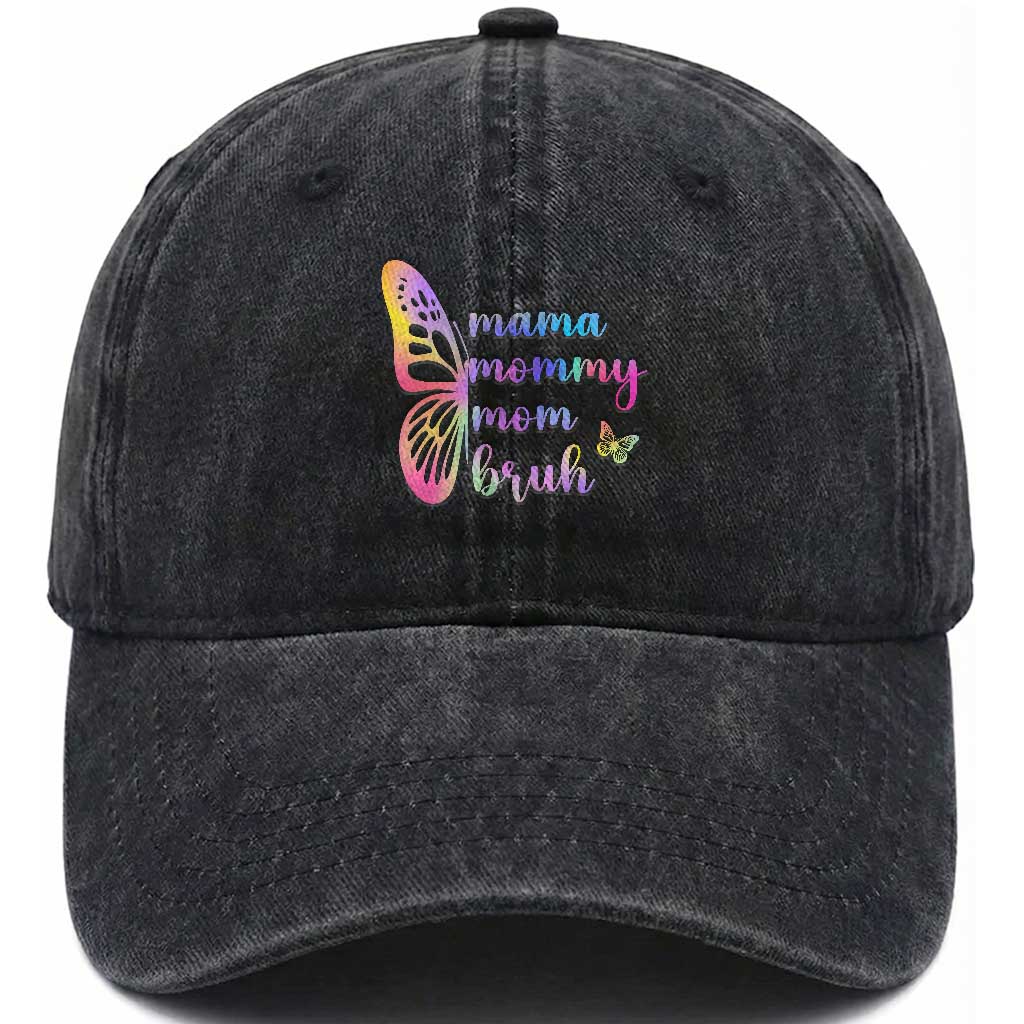 Funny Mom Saying Gift Washed Cotton Baseball Cap Mama Mommy Mom Bruh TS12 Print Your Wear