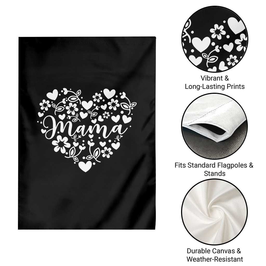 Floral Mama Heart Graphic Garden Flag Mothers Day Flower Gift TS12 Print Your Wear