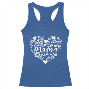 Floral Mama Heart Graphic Racerback Tank Top Mothers Day Flower Gift TS12 Royal Blue Print Your Wear
