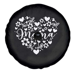 Floral Mama Heart Graphic Spare Tire Cover Mothers Day Flower Gift TS12 Print Your Wear