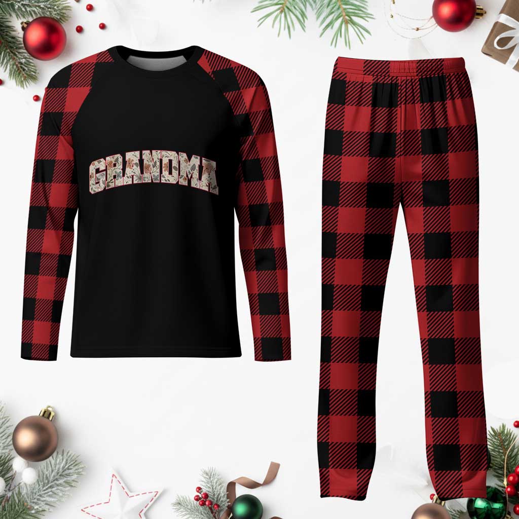 Vintage Floral Grandma Plaid Pajama Set Mothers Day Gift Idea TS12 Buffalo Plaid Print Your Wear