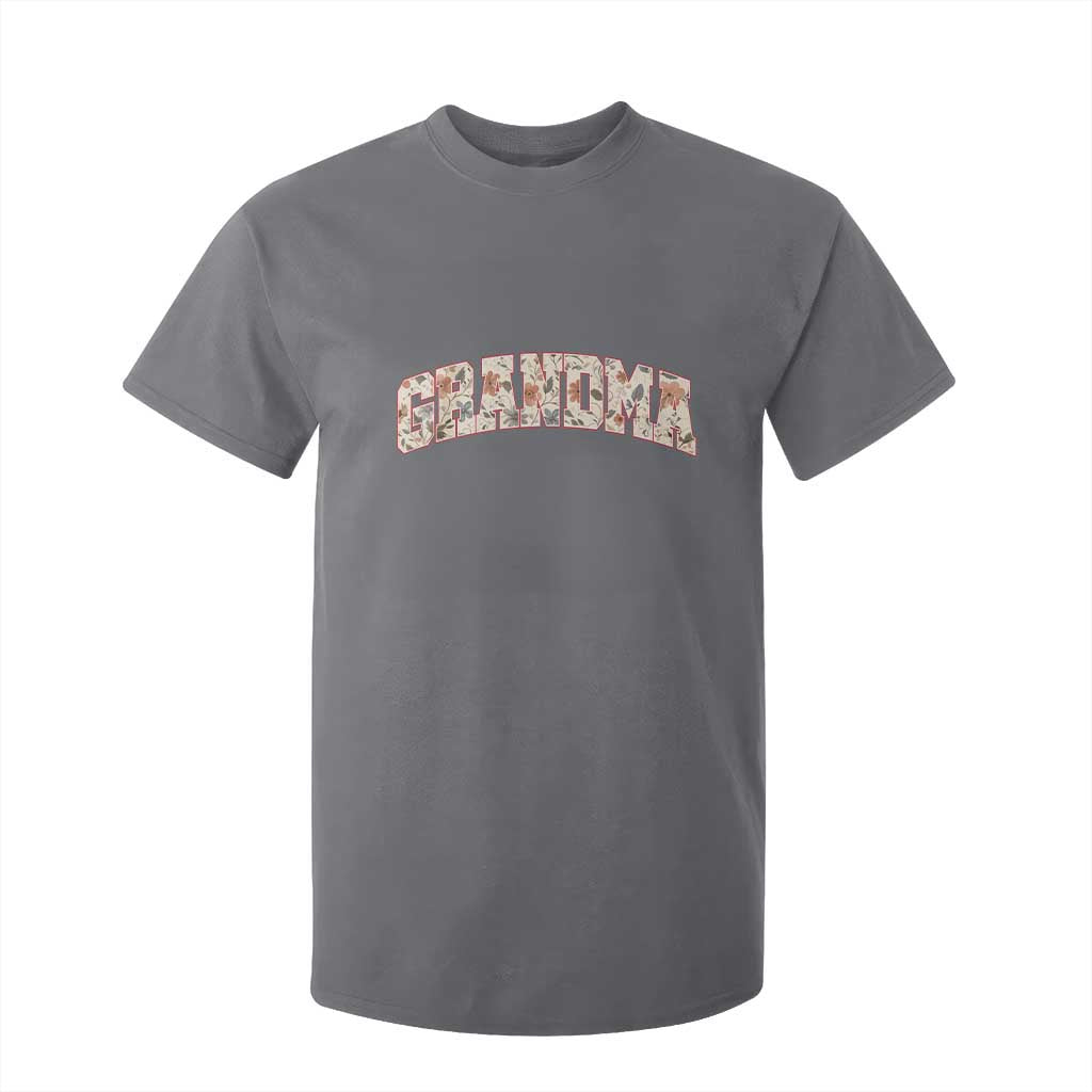 Vintage Floral Grandma T Shirt For Kid Mothers Day Gift Idea TS12 Charcoal Print Your Wear