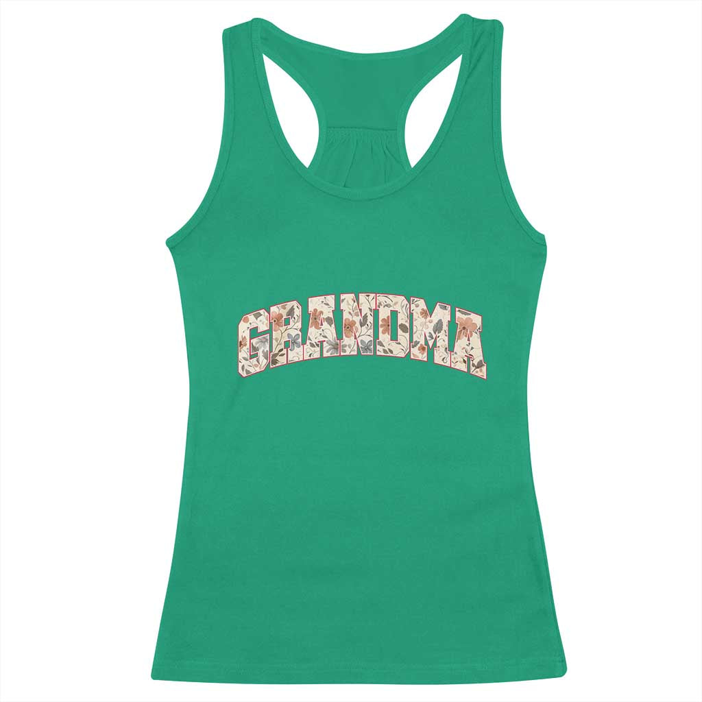 Vintage Floral Grandma Racerback Tank Top Mothers Day Gift Idea TS12 Irish Green Print Your Wear