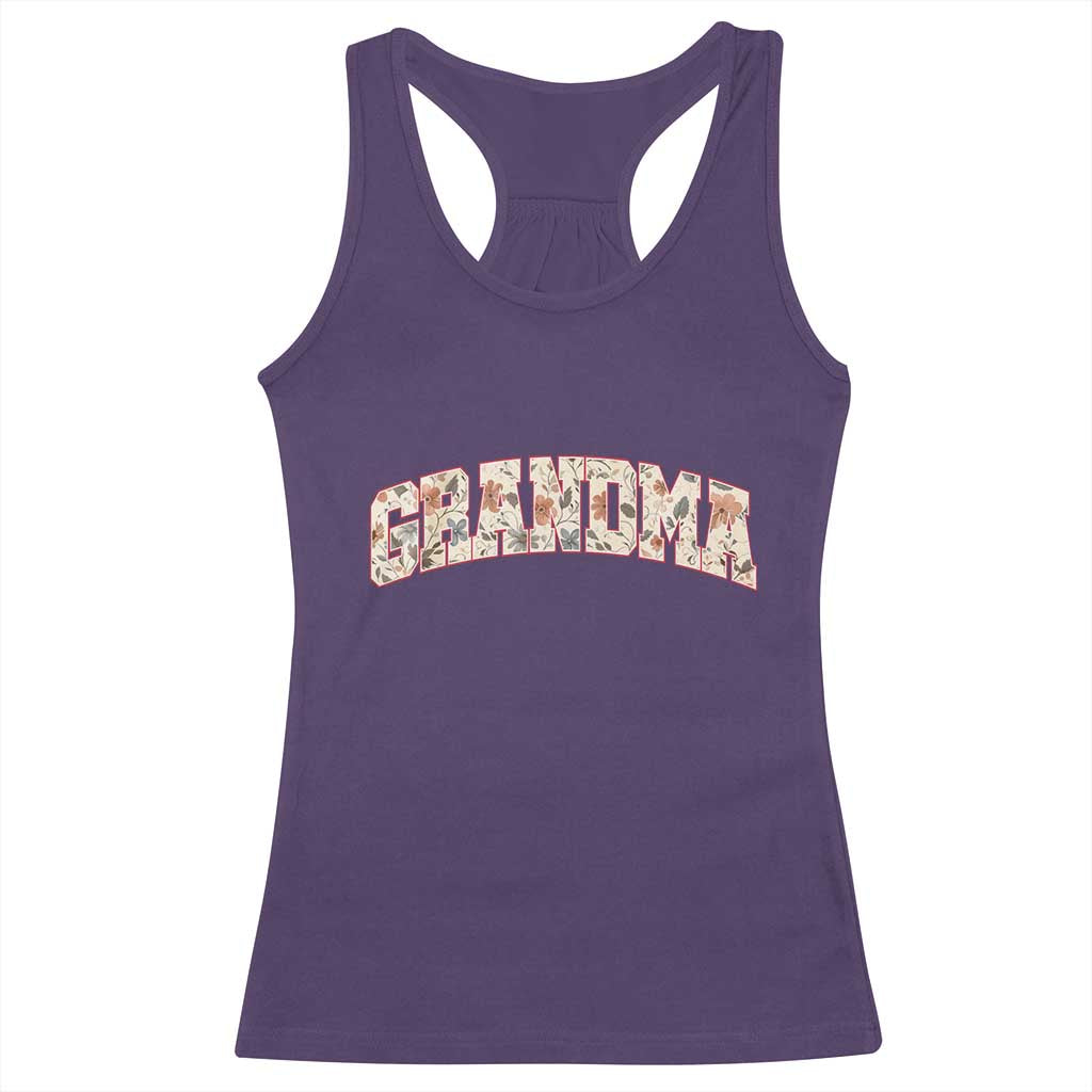 Vintage Floral Grandma Racerback Tank Top Mothers Day Gift Idea TS12 Purple Print Your Wear