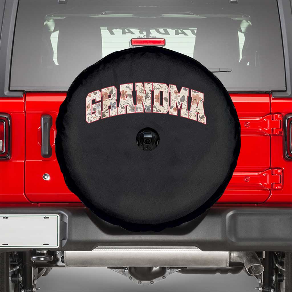Vintage Floral Grandma Spare Tire Cover Mothers Day Gift Idea TS12 Black Print Your Wear