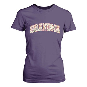 Vintage Floral Grandma T Shirt For Women Mothers Day Gift Idea TS12 Purple Print Your Wear