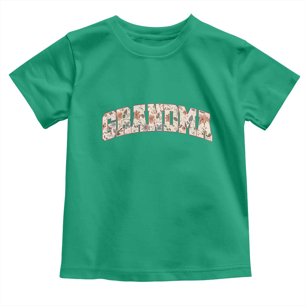 Vintage Floral Grandma Toddler T Shirt Mothers Day Gift Idea TS12 Irish Green Print Your Wear