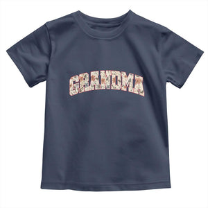 Vintage Floral Grandma Toddler T Shirt Mothers Day Gift Idea TS12 Navy Print Your Wear