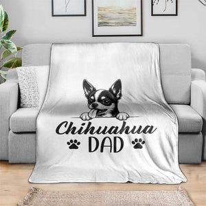 Proud Chihuahua Dad Throw Blanket Dog Lover Gift Idea TS12 Print Your Wear