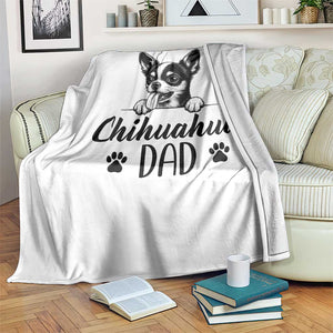 Proud Chihuahua Dad Throw Blanket Dog Lover Gift Idea TS12 Print Your Wear