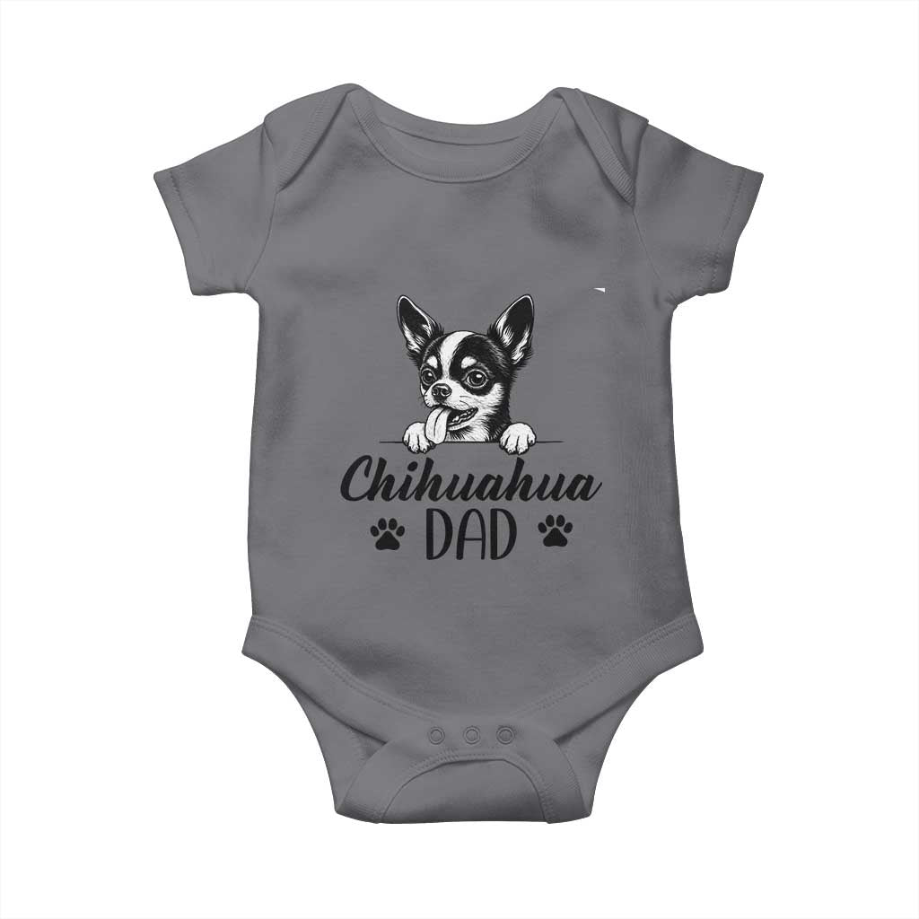 Proud Chihuahua Dad Baby Onesie Dog Lover Gift Idea TS12 Charcoal Print Your Wear