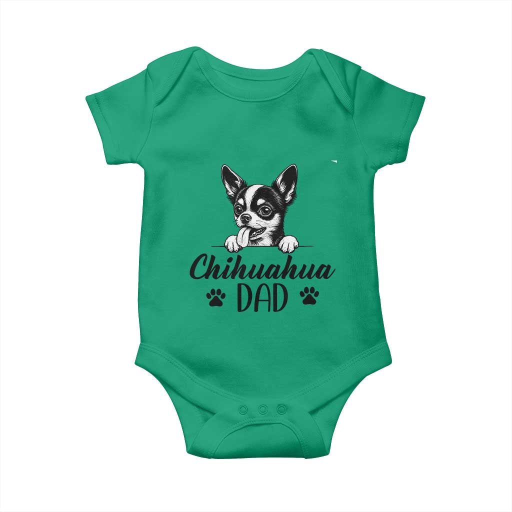 Proud Chihuahua Dad Baby Onesie Dog Lover Gift Idea TS12 Irish Green Print Your Wear