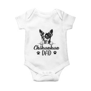 Proud Chihuahua Dad Baby Onesie Dog Lover Gift Idea TS12 White Print Your Wear