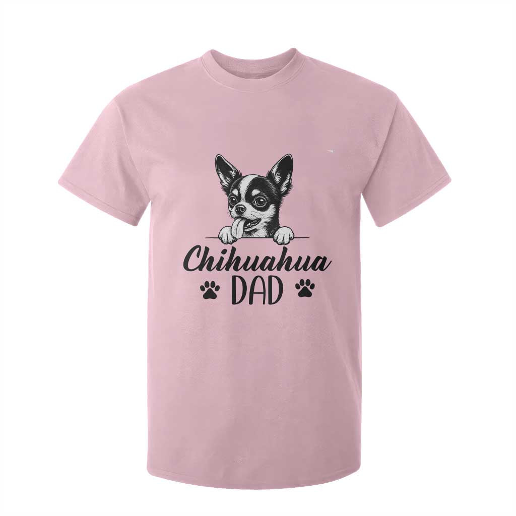 Proud Chihuahua Dad T Shirt For Kid Dog Lover Gift Idea TS12 Light Pink Print Your Wear