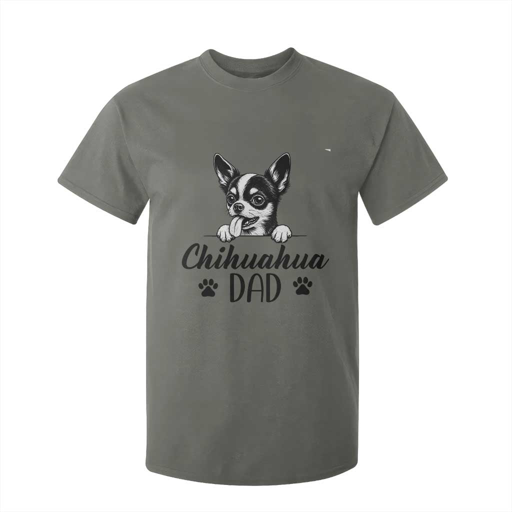 Proud Chihuahua Dad T Shirt For Kid Dog Lover Gift Idea TS12 Military Green Print Your Wear