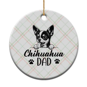 Proud Chihuahua Dad Ceramic Ornament Dog Lover Gift Idea TS12 1pc Christmas Plaid Print Your Wear