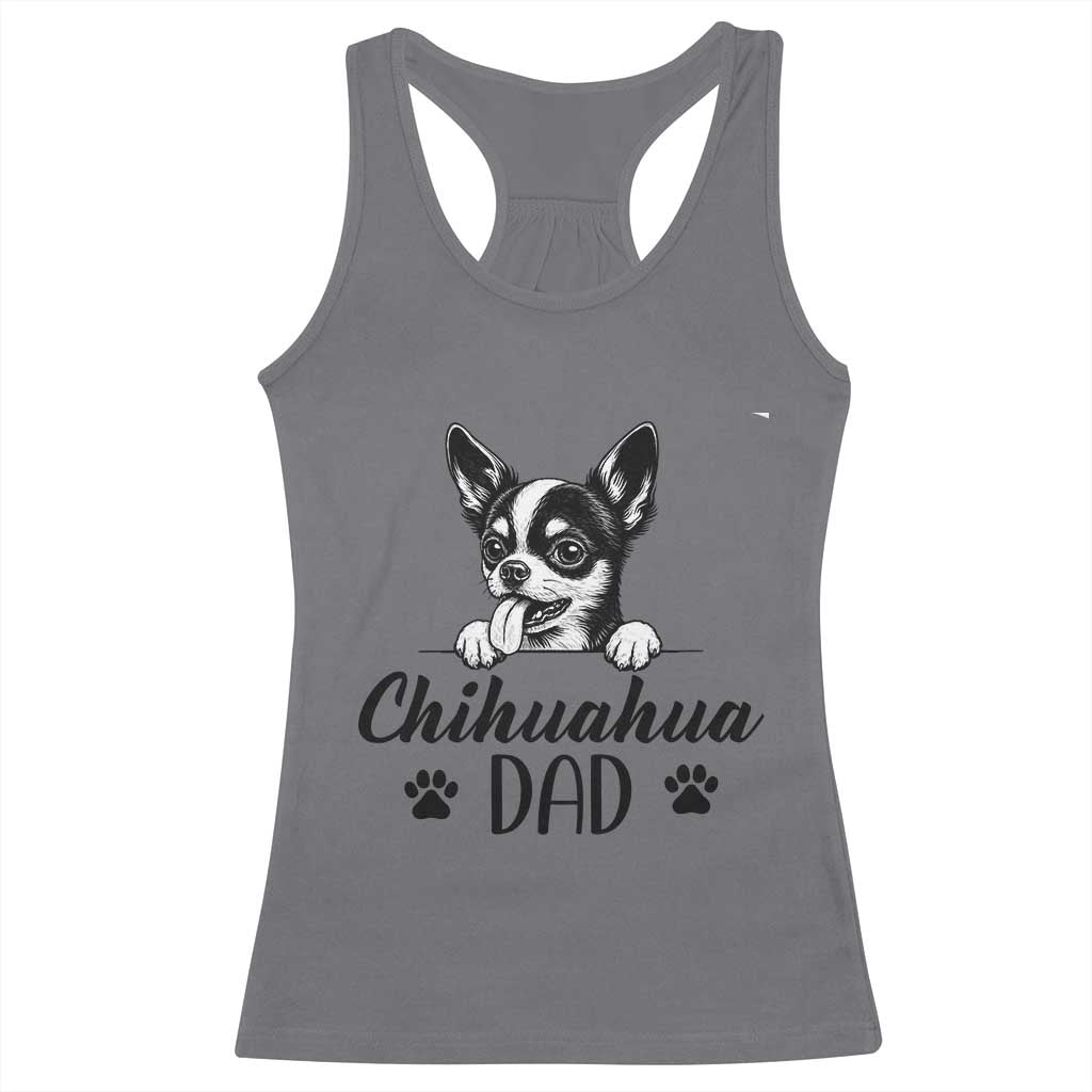 Proud Chihuahua Dad Racerback Tank Top Dog Lover Gift Idea TS12 Charcoal Print Your Wear