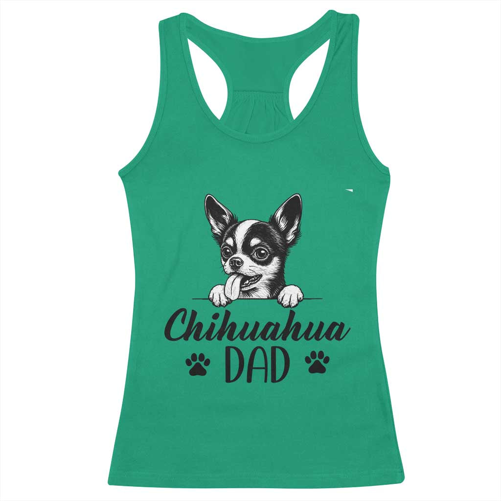 Proud Chihuahua Dad Racerback Tank Top Dog Lover Gift Idea TS12 Irish Green Print Your Wear