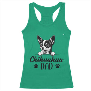 Proud Chihuahua Dad Racerback Tank Top Dog Lover Gift Idea TS12 Irish Green Print Your Wear