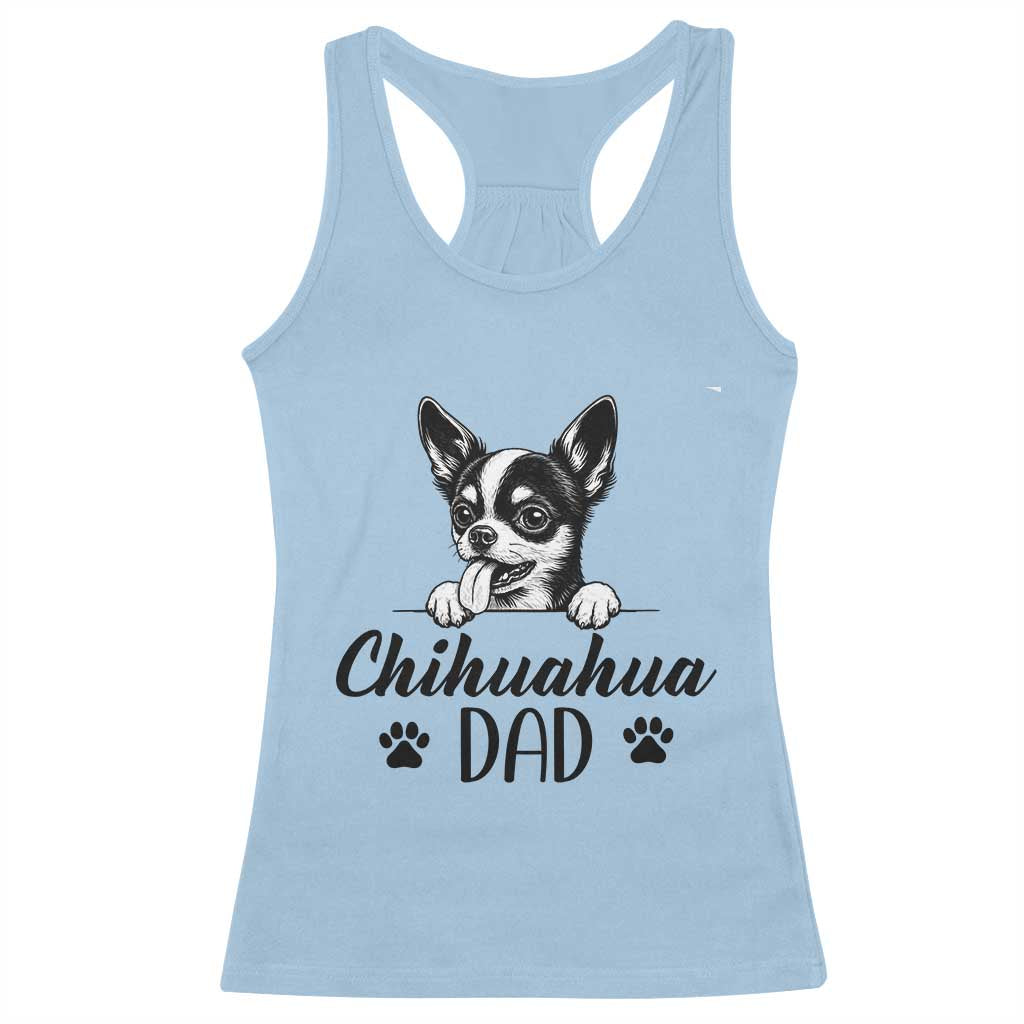 Proud Chihuahua Dad Racerback Tank Top Dog Lover Gift Idea TS12 Light Blue Print Your Wear