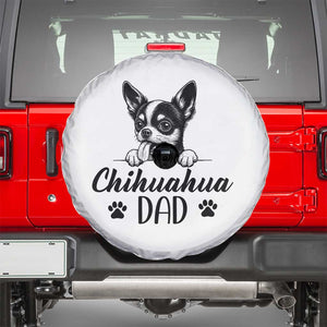 Proud Chihuahua Dad Spare Tire Cover Dog Lover Gift Idea TS12 White Print Your Wear