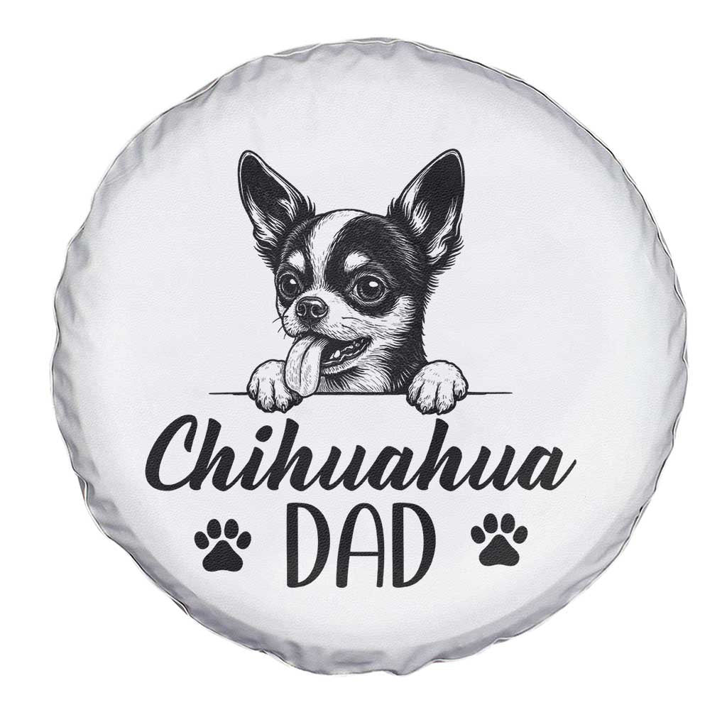 Proud Chihuahua Dad Spare Tire Cover Dog Lover Gift Idea TS12 Print Your Wear