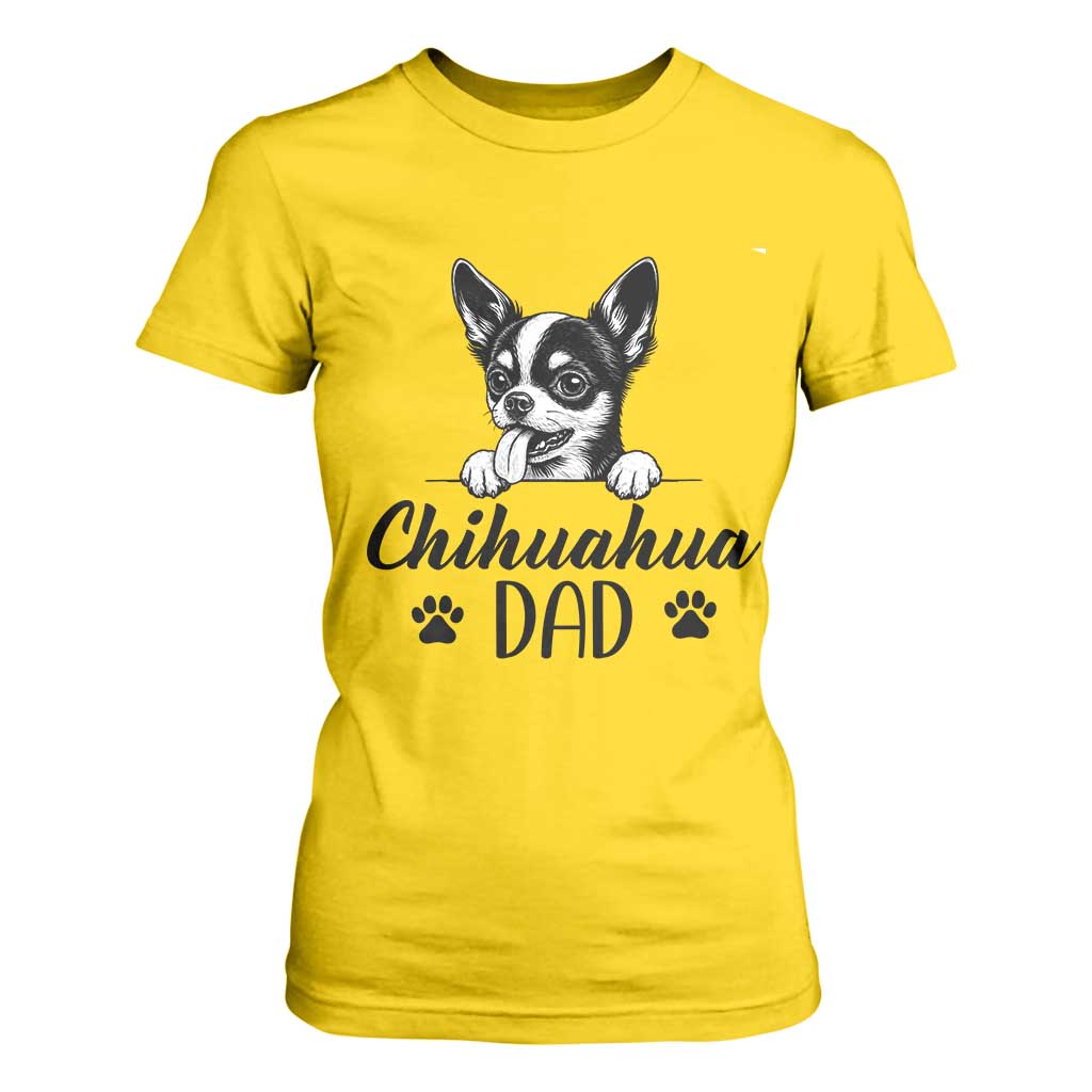 Proud Chihuahua Dad T Shirt For Women Dog Lover Gift Idea TS12 Daisy Print Your Wear